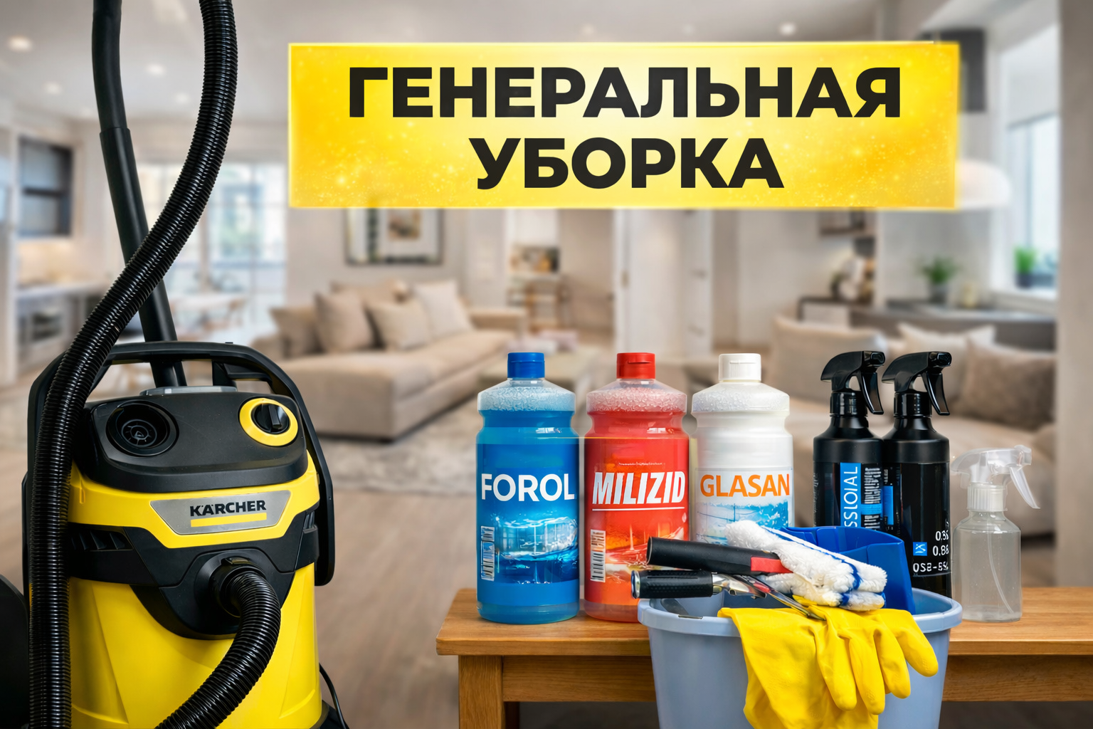 Инвентарь и средства для генеральная уборка в Санкт-Петербурге